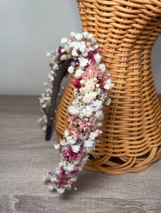 Diadema tonos rosas
